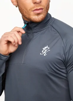 Gymwear<Gym King Flex 1/4 Zip Funnel Dark Grey