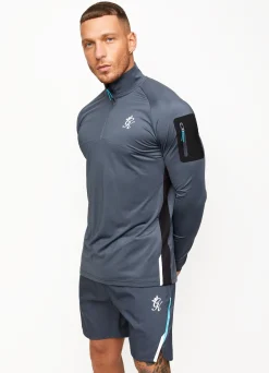Gymwear<Gym King Flex 1/4 Zip Funnel Dark Grey