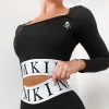 Gymwear<Gym King Focus Ls Crop Black/White