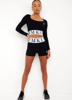 Gymwear<Gym King Focus Ls Crop Black/White