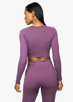 Gymwear<Gym King Formation Long Sleeve Crop Top Berry