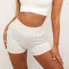 Shorts<Gym King Formation Seamless Rib Short Cream