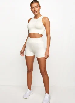 Shorts<Gym King Formation Seamless Rib Short Cream