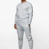 Tracksuits<Gym King Fundamental Crew Tracksuit Grey Marl