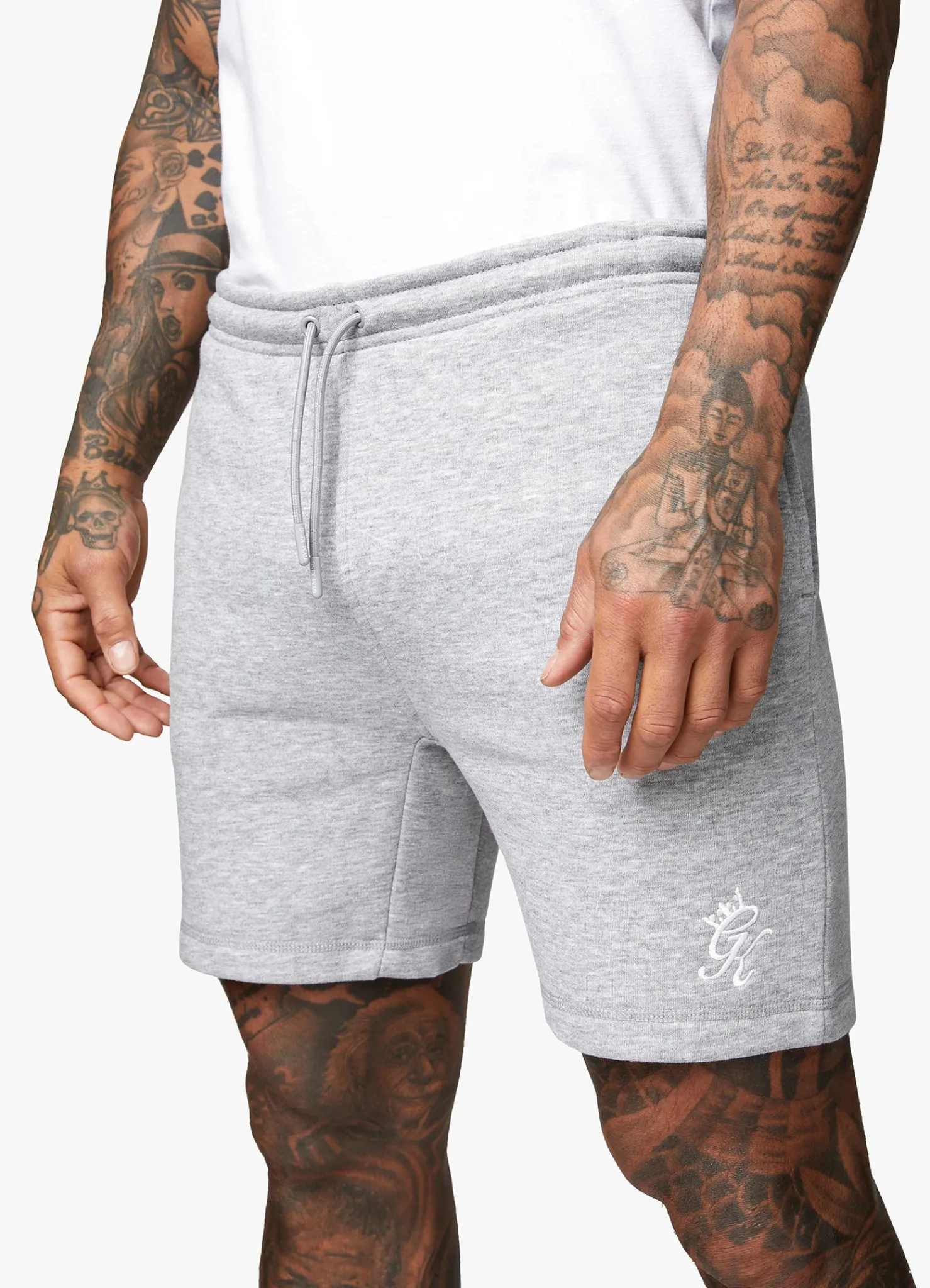 Shorts<Gym King Fundamental Fleece Short Grey Marl