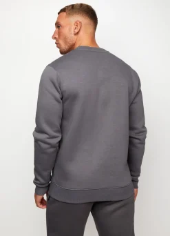 Sweatshirts & Hoodies<Gym King Fundamental Fleece Crew Dark Grey