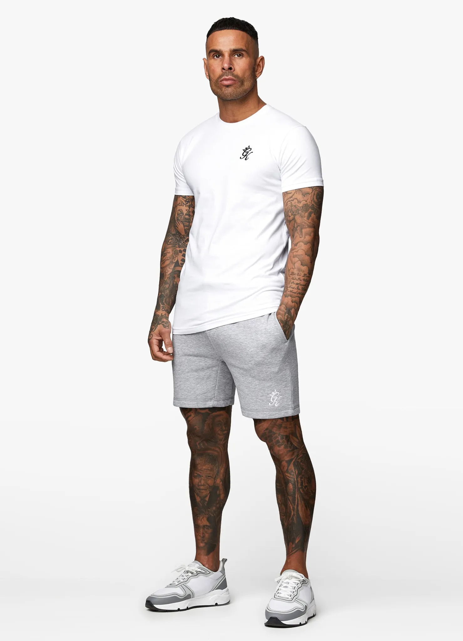 Shorts<Gym King Fundamental Fleece Short Grey Marl