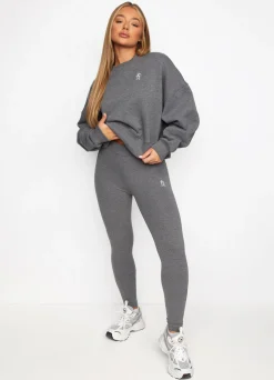 Sweatshirts<Gym King Fundamental Fleece Crew Mid Grey Marl