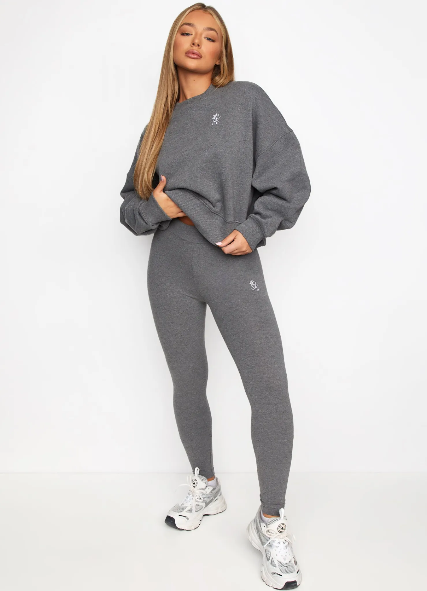 Sweatshirts<Gym King Fundamental Fleece Crew Mid Grey Marl