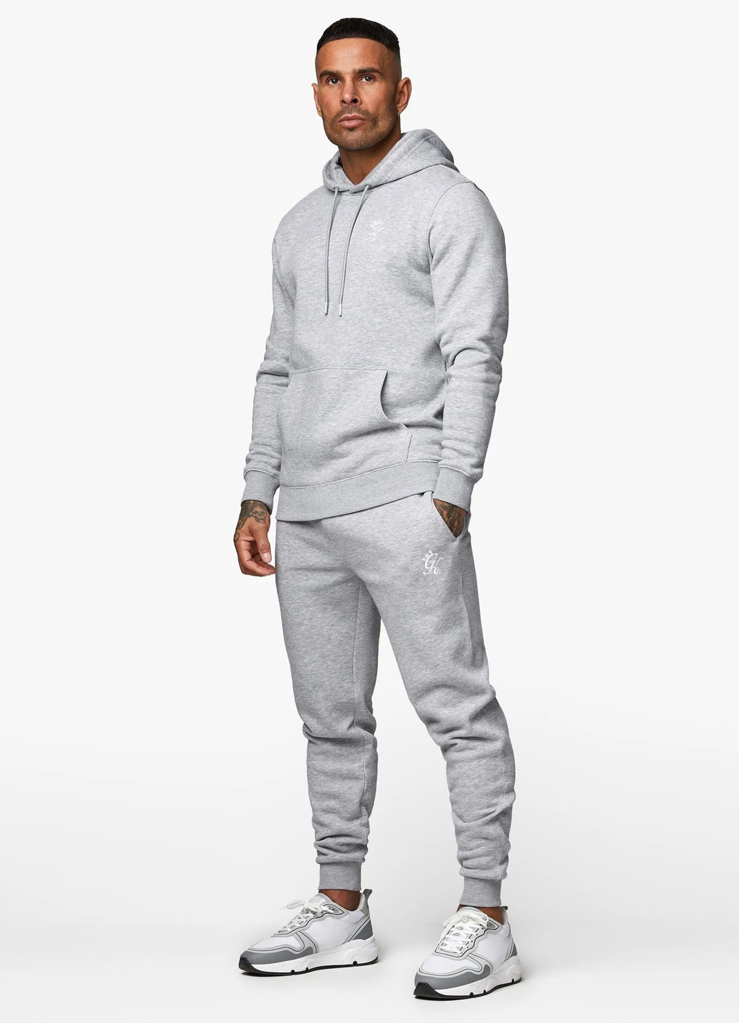 Twin Sets<Gym King Fundamental Fleece Hood Grey Marl