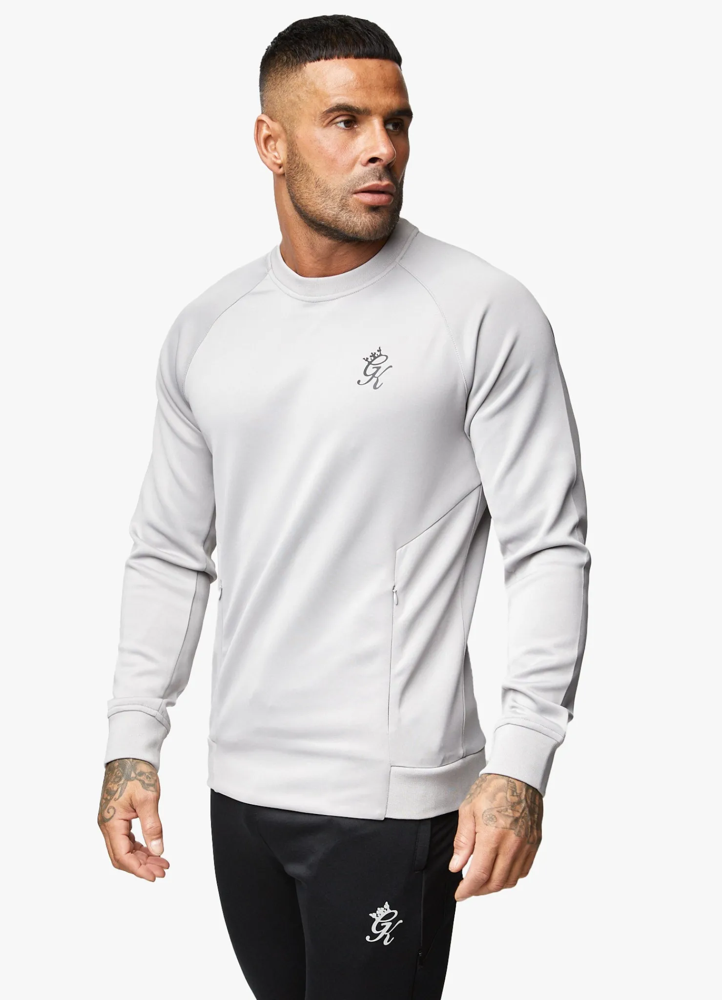 Sweatshirts & Hoodies<Gym King Fundamental Lightweight Poly Crew Shadow Grey