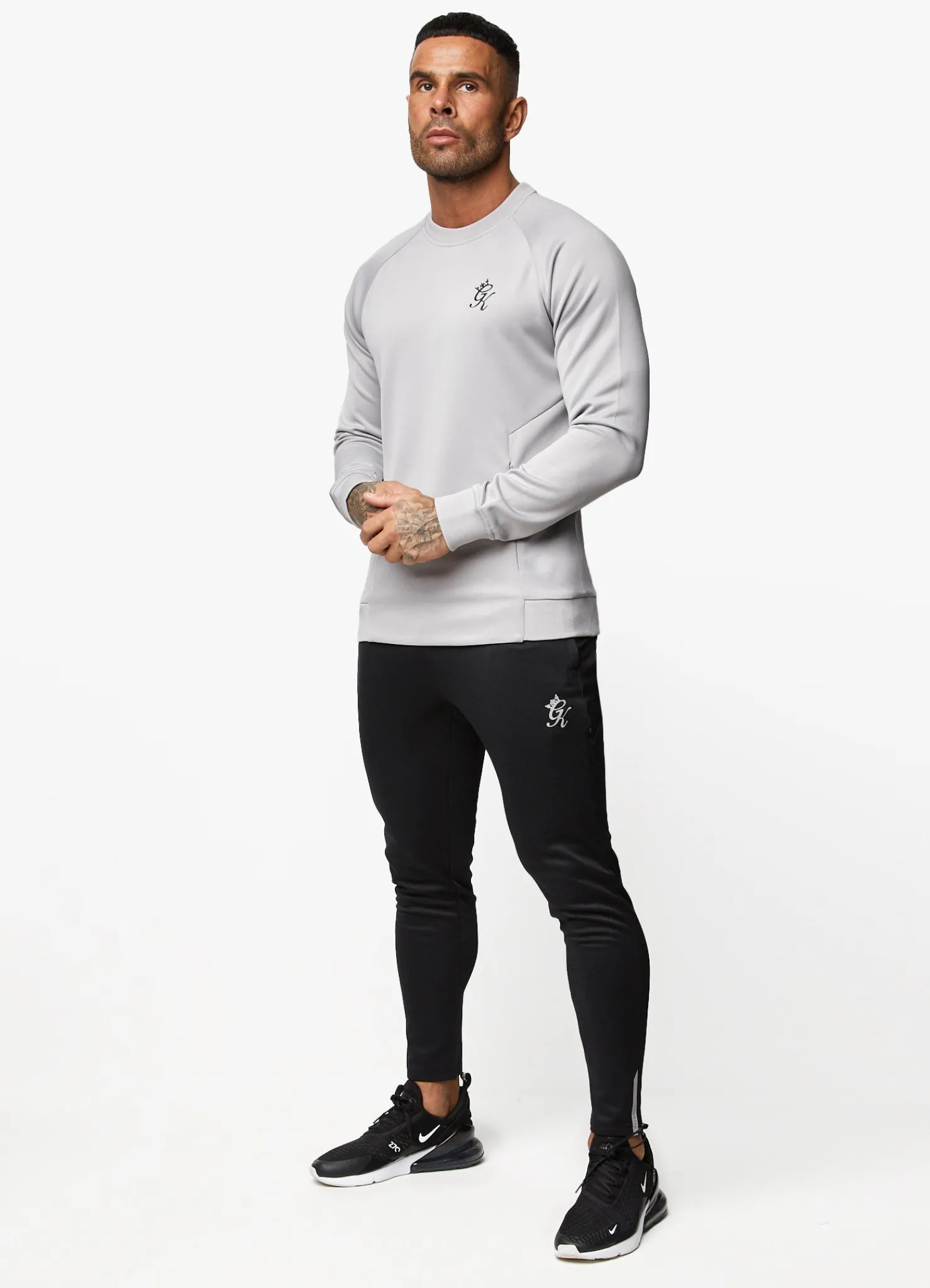 Sweatshirts & Hoodies<Gym King Fundamental Lightweight Poly Crew Shadow Grey