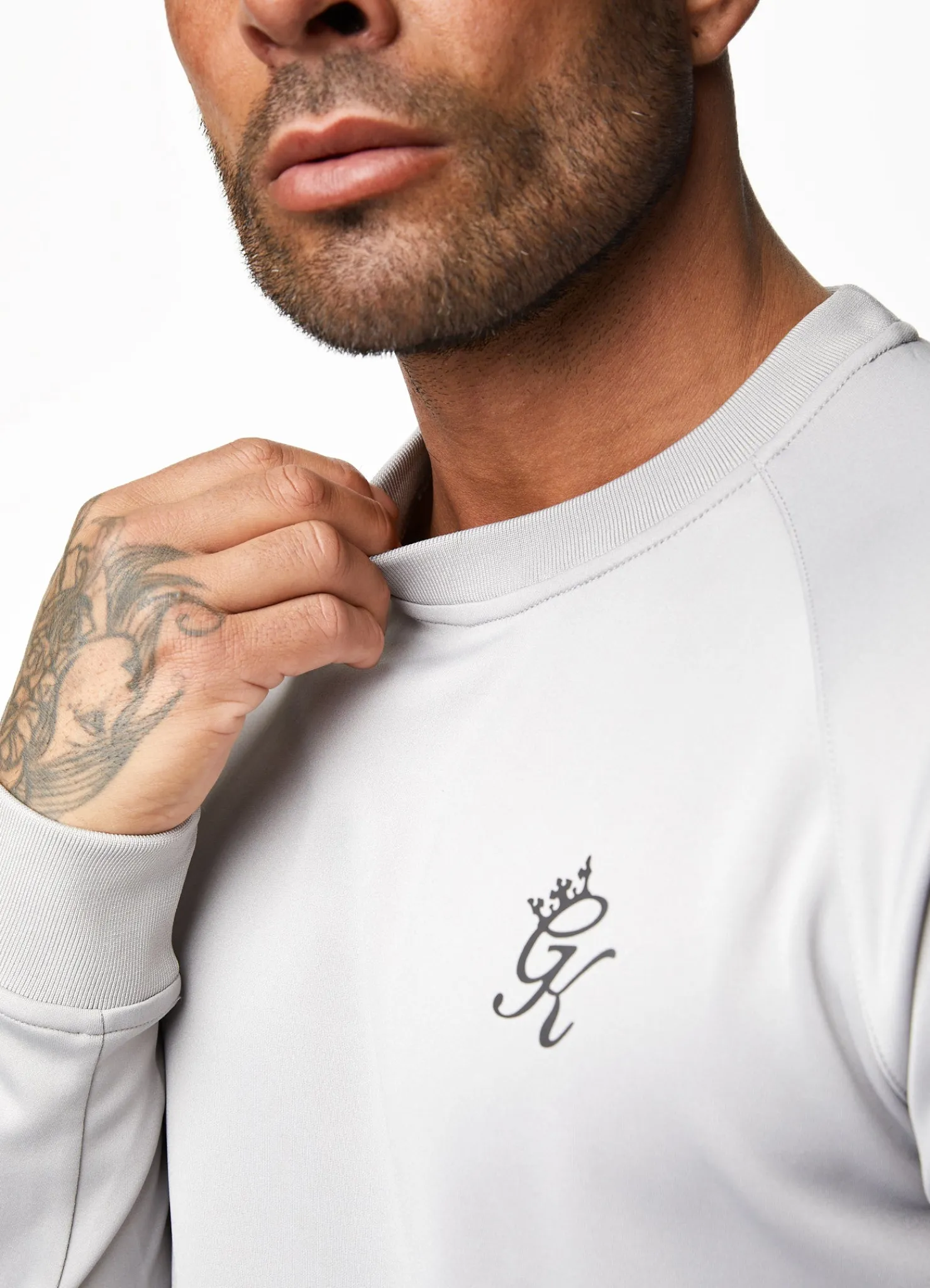Sweatshirts & Hoodies<Gym King Fundamental Lightweight Poly Crew Shadow Grey