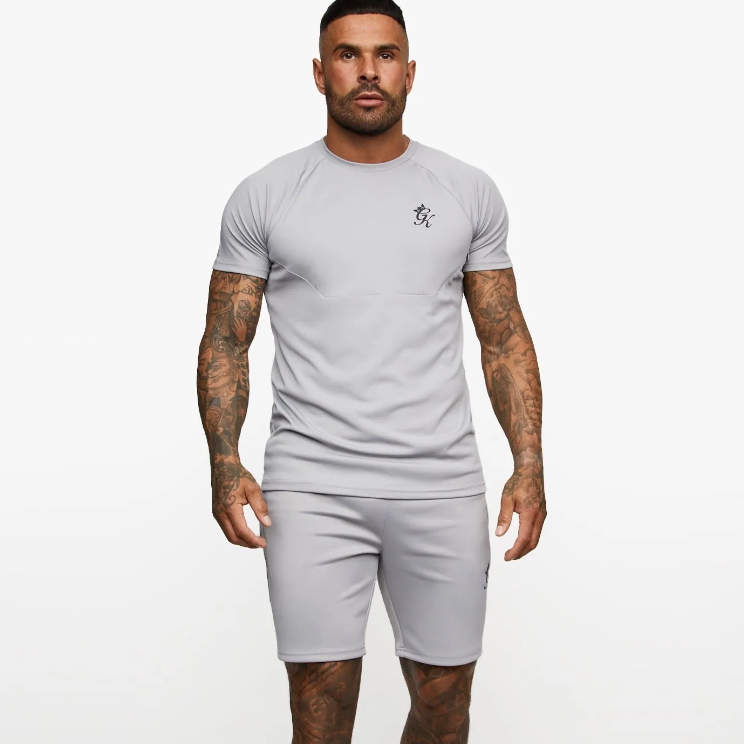Twin Sets<Gym King Fundamental Poly Tee Shadow Grey