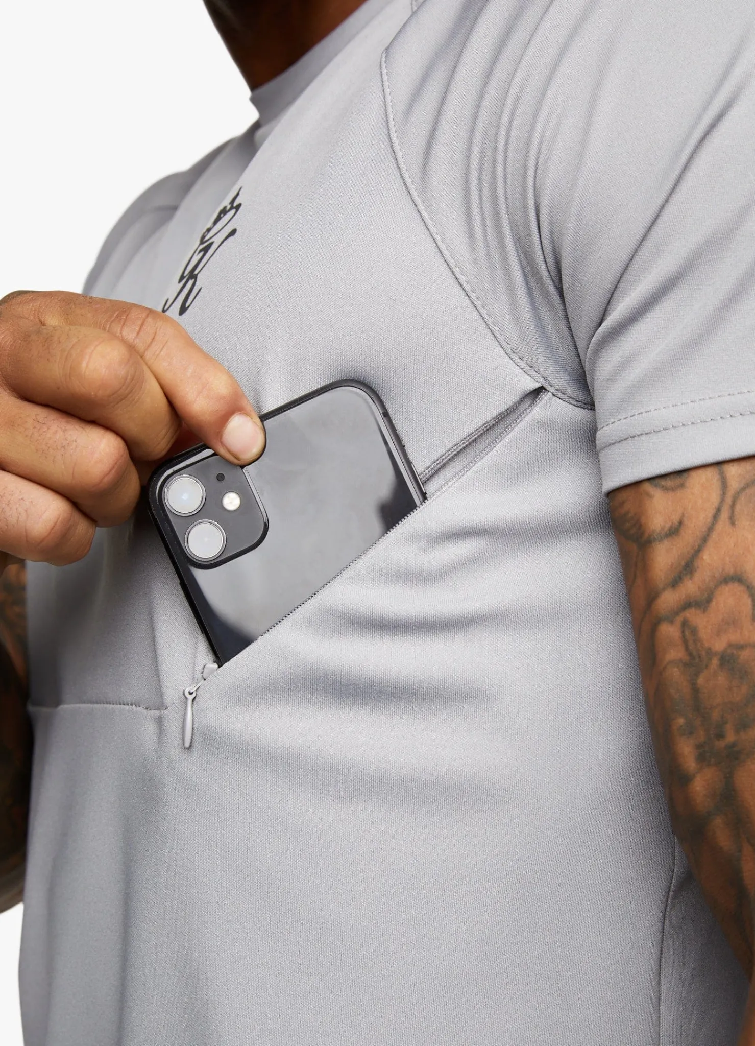 Twin Sets<Gym King Fundamental Poly Tee Shadow Grey