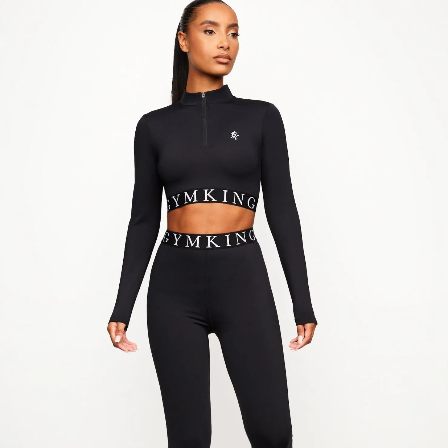 Gymwear<Gym King Impact 1/4 Zip Funnel Black