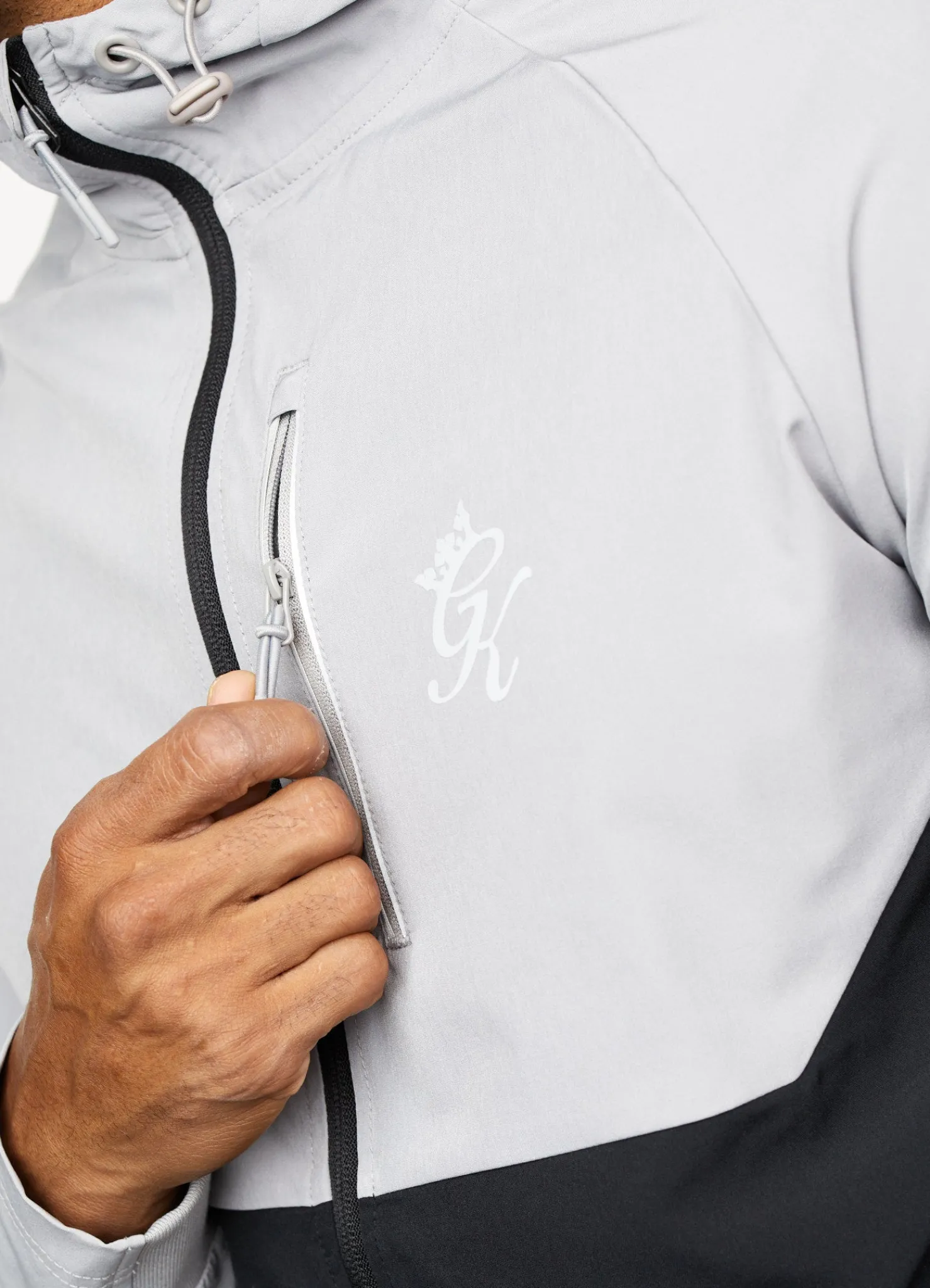 Tracksuit Tops<Gym King Impact Fz Hood Shadow Grey/Black
