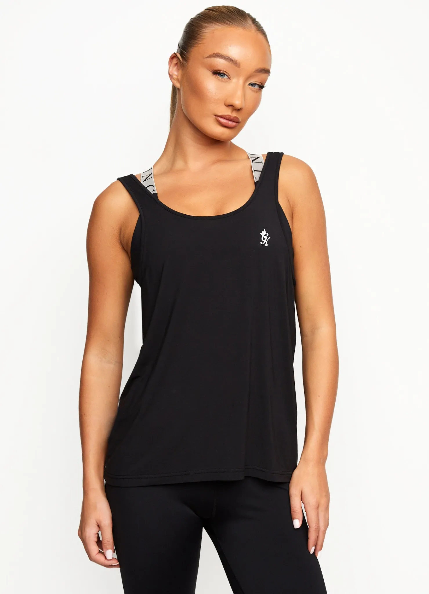 Gymwear<Gym King 2-In-1 Vest And Sports Bra Black