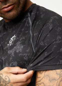 Gymwear<Gym King Inception Aop Ss Tee Black