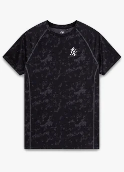 Gymwear<Gym King Inception Aop Ss Tee Black