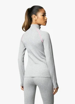 Tops & T-Shirts<Gym King Intention Funnel Grey Marl/Cosmic Pink