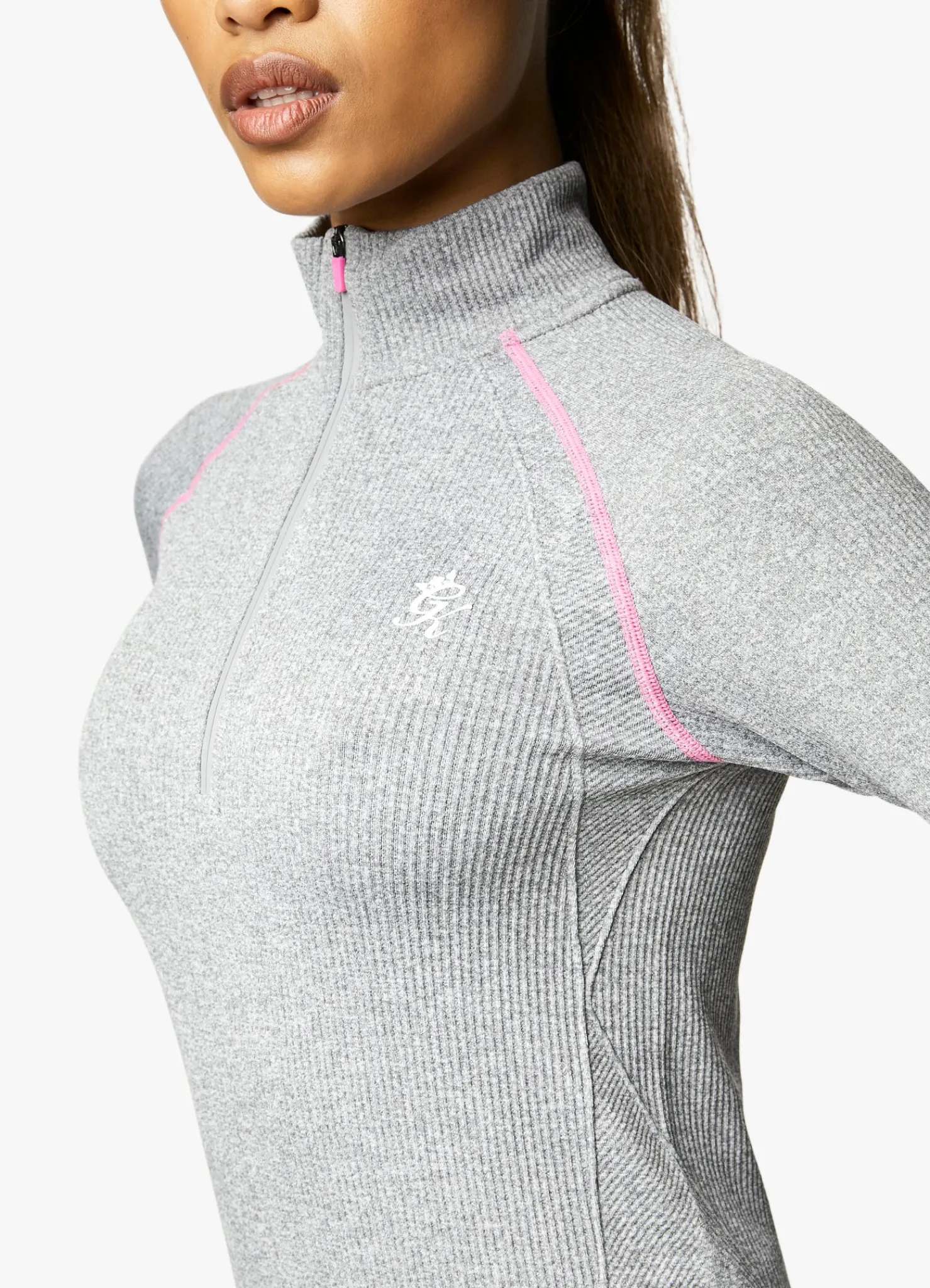 Gymwear<Gym King Intention Funnel Grey Marl/Cosmic Pink