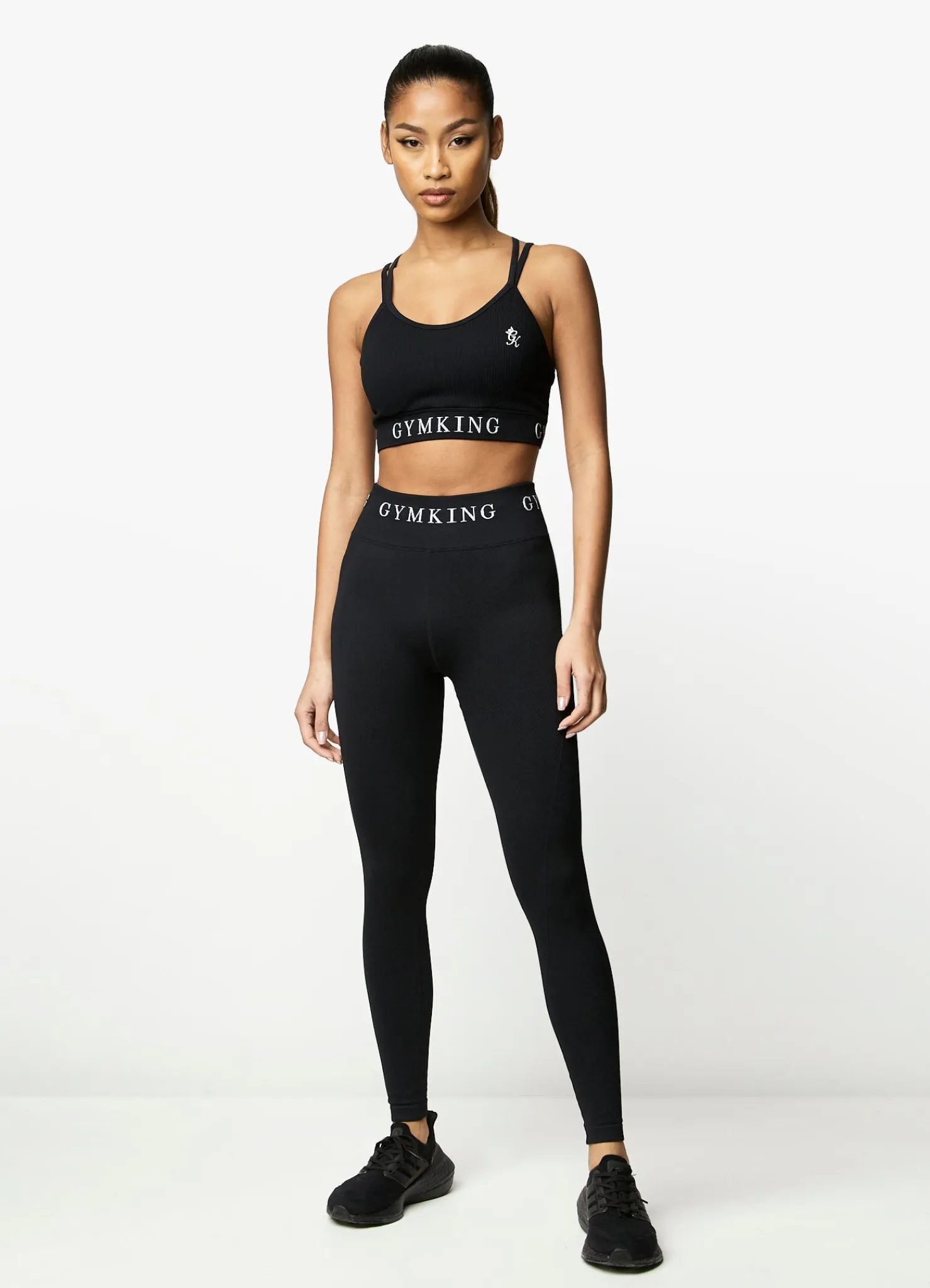 Gymwear<Gym King Intention Multi Rib Sports Bra Black