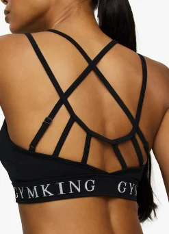 Gymwear<Gym King Intention Multi Rib Sports Bra Black
