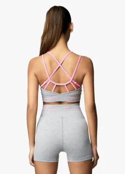Sports Bras<Gym King Intention Multi-Rib Sports Bra Grey Marl/Cosmic Pink