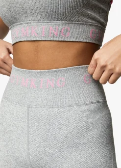 Leggings<Gym King Intention Multi-Rib Legging Grey Marl/Cosmic Pink