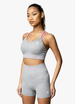 Sports Bras<Gym King Intention Multi-Rib Sports Bra Grey Marl/Cosmic Pink