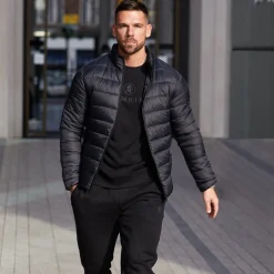 Outerwear<Gym King Lightweight Packaway Puffer Jacket Black