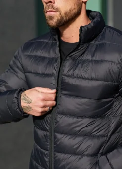 Outerwear<Gym King Lightweight Packaway Puffer Jacket Black