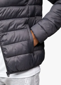 Outerwear<Gym King Lightweight Packaway Puffer Jacket Dark Grey