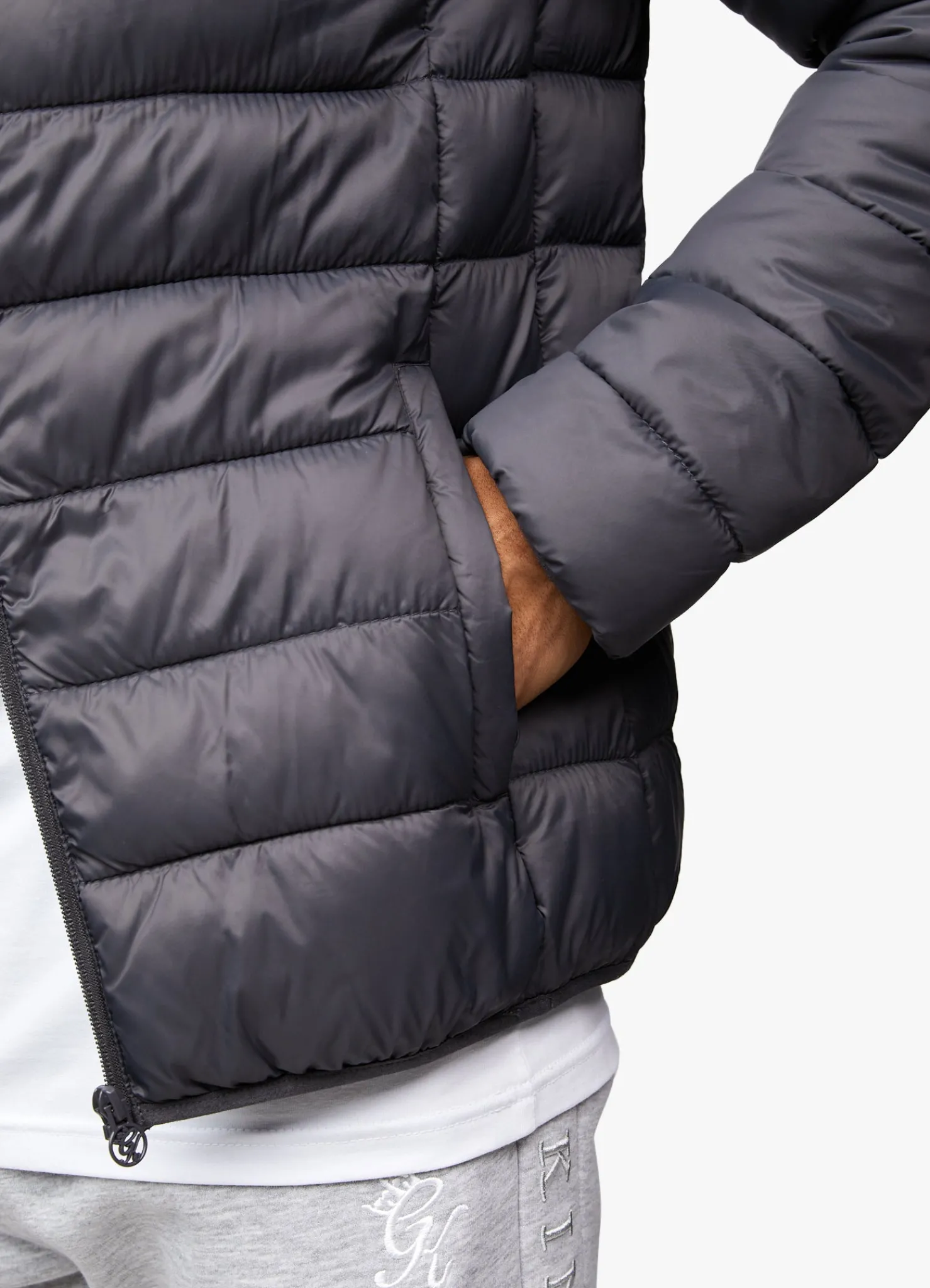 Outerwear<Gym King Lightweight Packaway Puffer Jacket Dark Grey