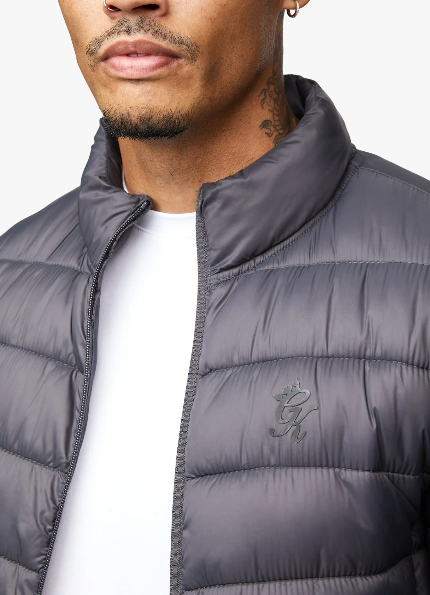 Outerwear<Gym King Lightweight Packaway Puffer Jacket Dark Grey