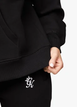Hoodies<Gym King Linear Arch Oversized Hood Black