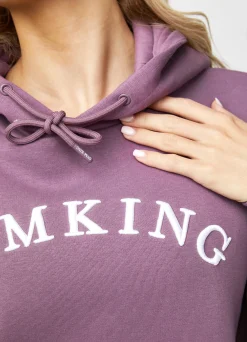 Hoodies<Gym King Linear Arch Oversized Hood Plum