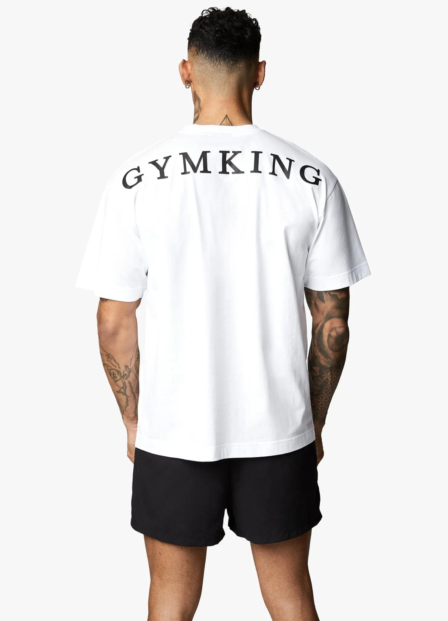 T-Shirts<Gym King Linear Arch Tee White