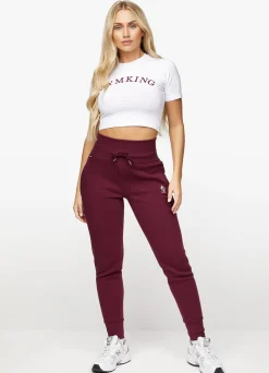 Tops & T-Shirts<Gym King Linear Crop Tee Red Wine