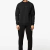 Tracksuits<Gym King Linear Print Crew Tracksuit Black