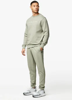 Tracksuits<Gym King Linear Print Crew Tracksuit Soft Khaki