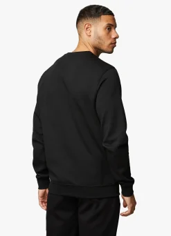 Tracksuits<Gym King Linear Print Crew Tracksuit Black