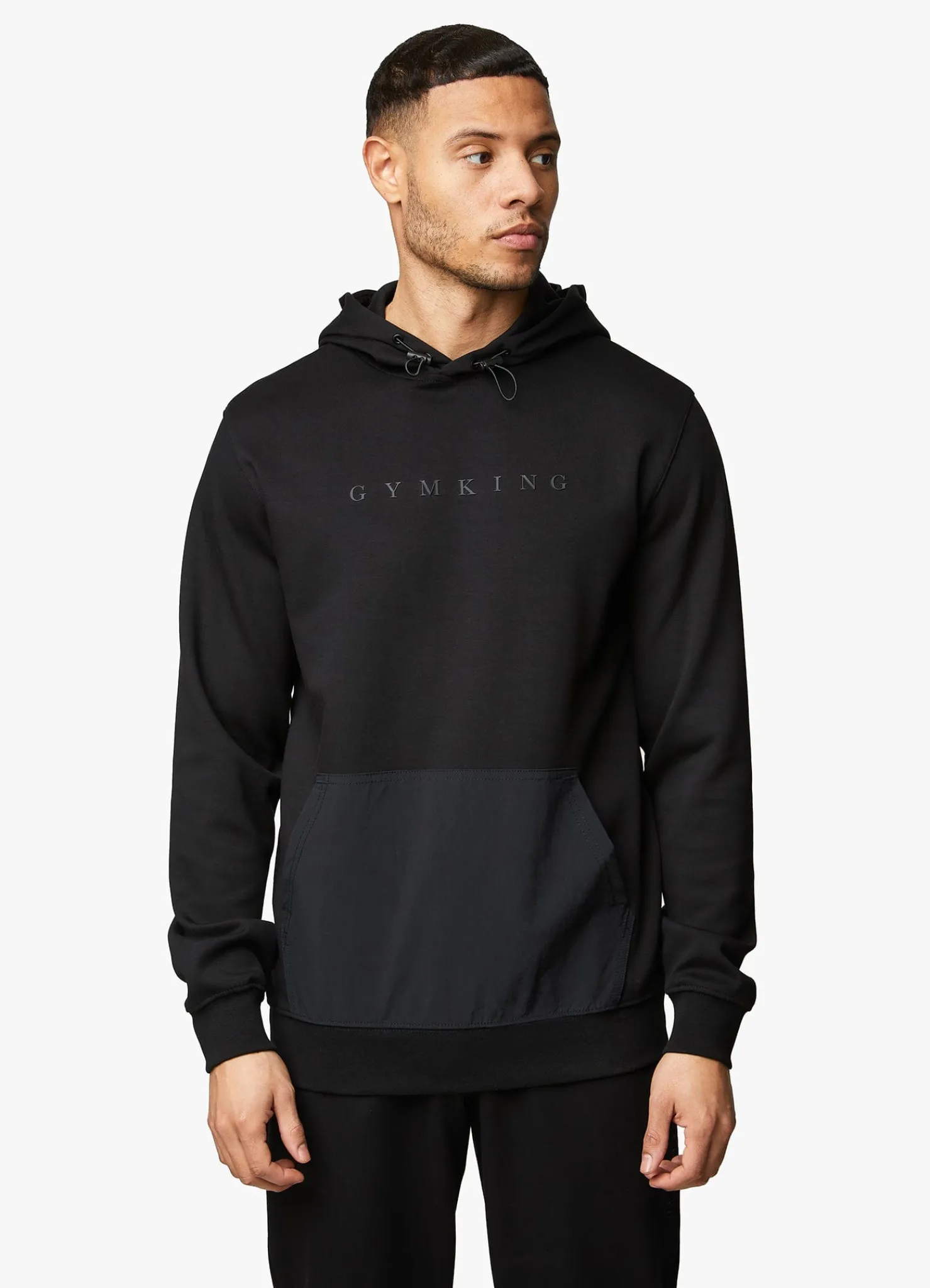 Tracksuits<Gym King Linear Print Hood Tracksuit Black