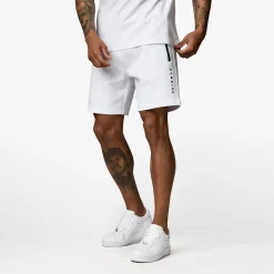 Shorts<Gym King Linear Print Interlock Short White
