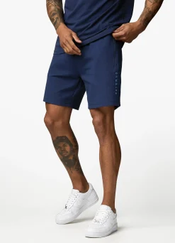 Shorts<Gym King Linear Print Interlock Short Moonlight Blue