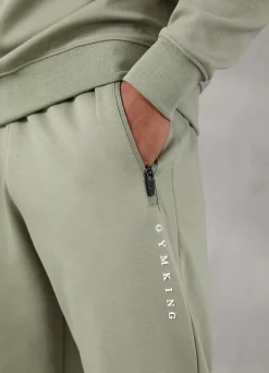 Tracksuit Bottoms<Gym King Linear Print Interlock Jogger Soft Khaki