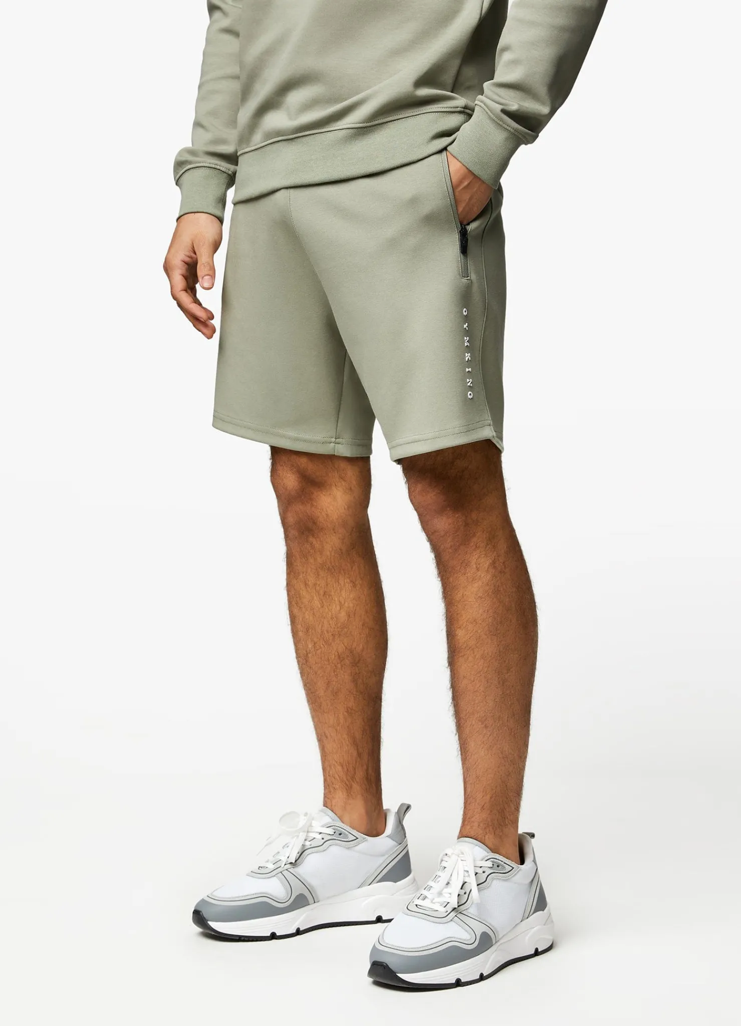 Twin Sets<Gym King Linear Print Interlock Short Soft Khaki