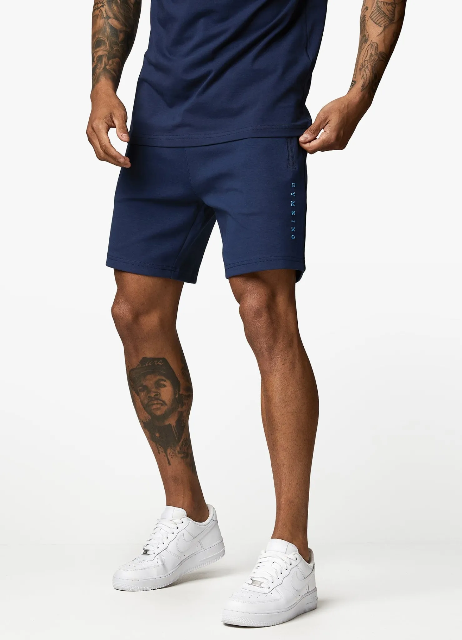 Twin Sets<Gym King Linear Print Interlock Short Moonlight Blue