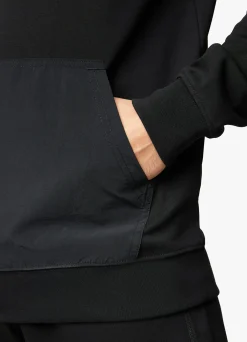 Sweatshirts & Hoodies<Gym King Linear Print Interlock Hood Black
